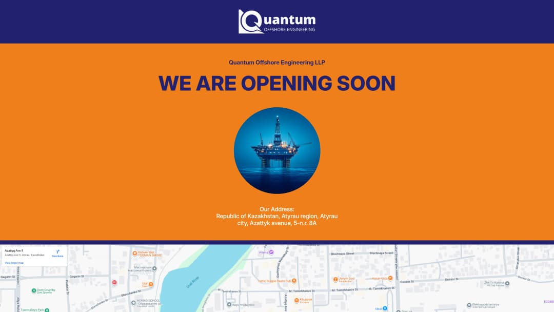 Адаптивная верстка заглушки для сайта Quantum Offshore Engineering LLP